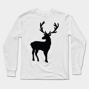 Black and white nordic deer Long Sleeve T-Shirt